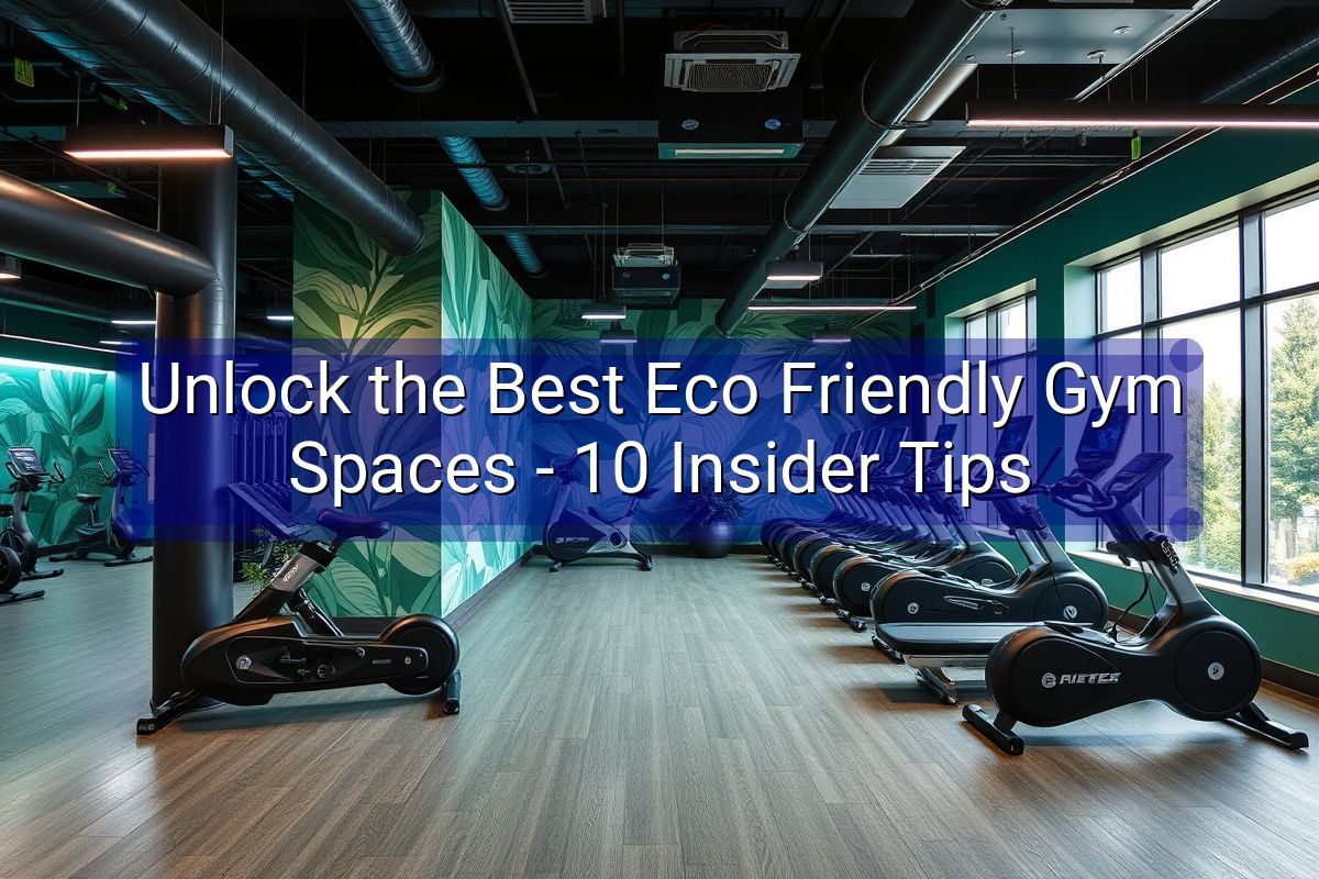 Unlock the Best Eco Friendly Gym Spaces - 10 Insider Tips