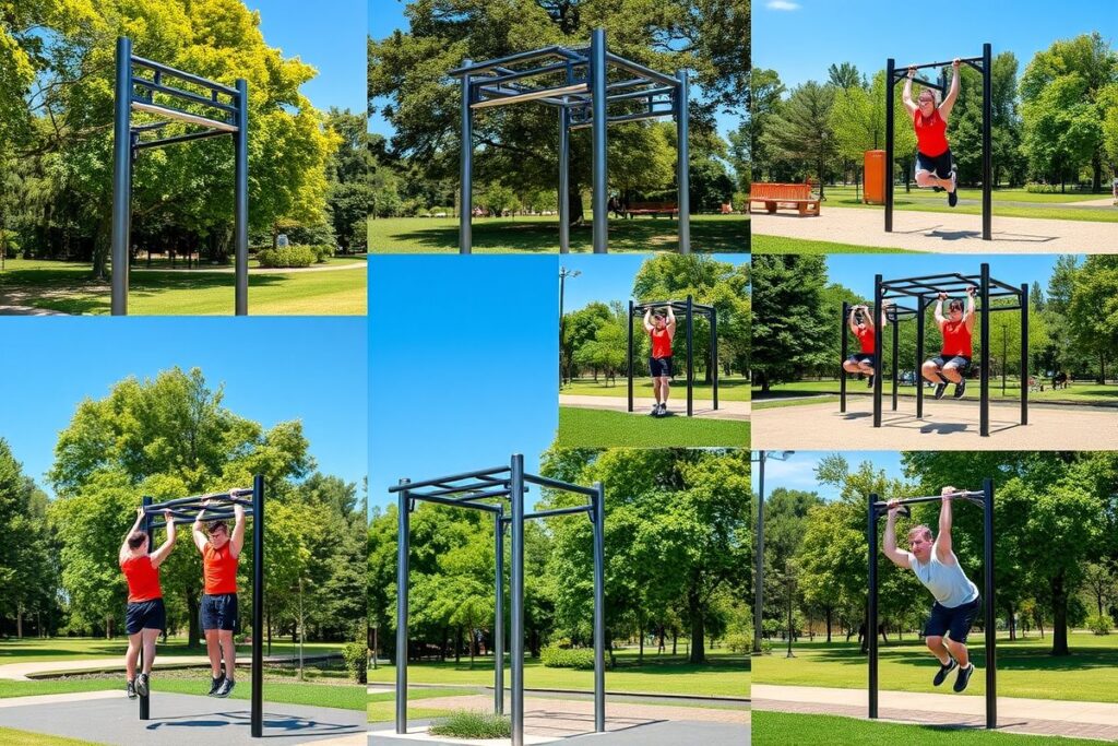 Outdoor Gyms with Pull-Up Bars and Dips Stations - 10 Suggestions Outdoor Gyms with Pull-Up Bars and Dips Stations - 10 Suggestions